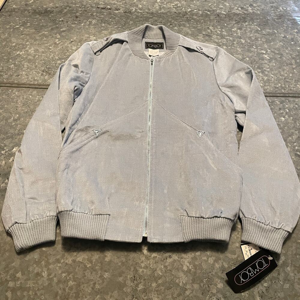 Vintage NOS Tomboy Corduroy Jacket Womens 7 Small Light Blue 60s 70s Western